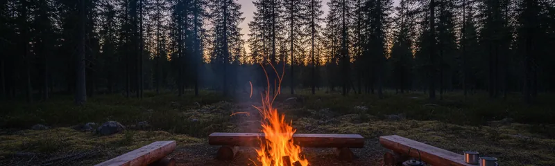 Hoguera en el bosque