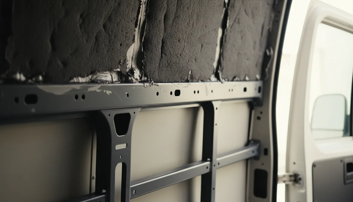 Furgoneta camper con paneles de aislamiento térmico