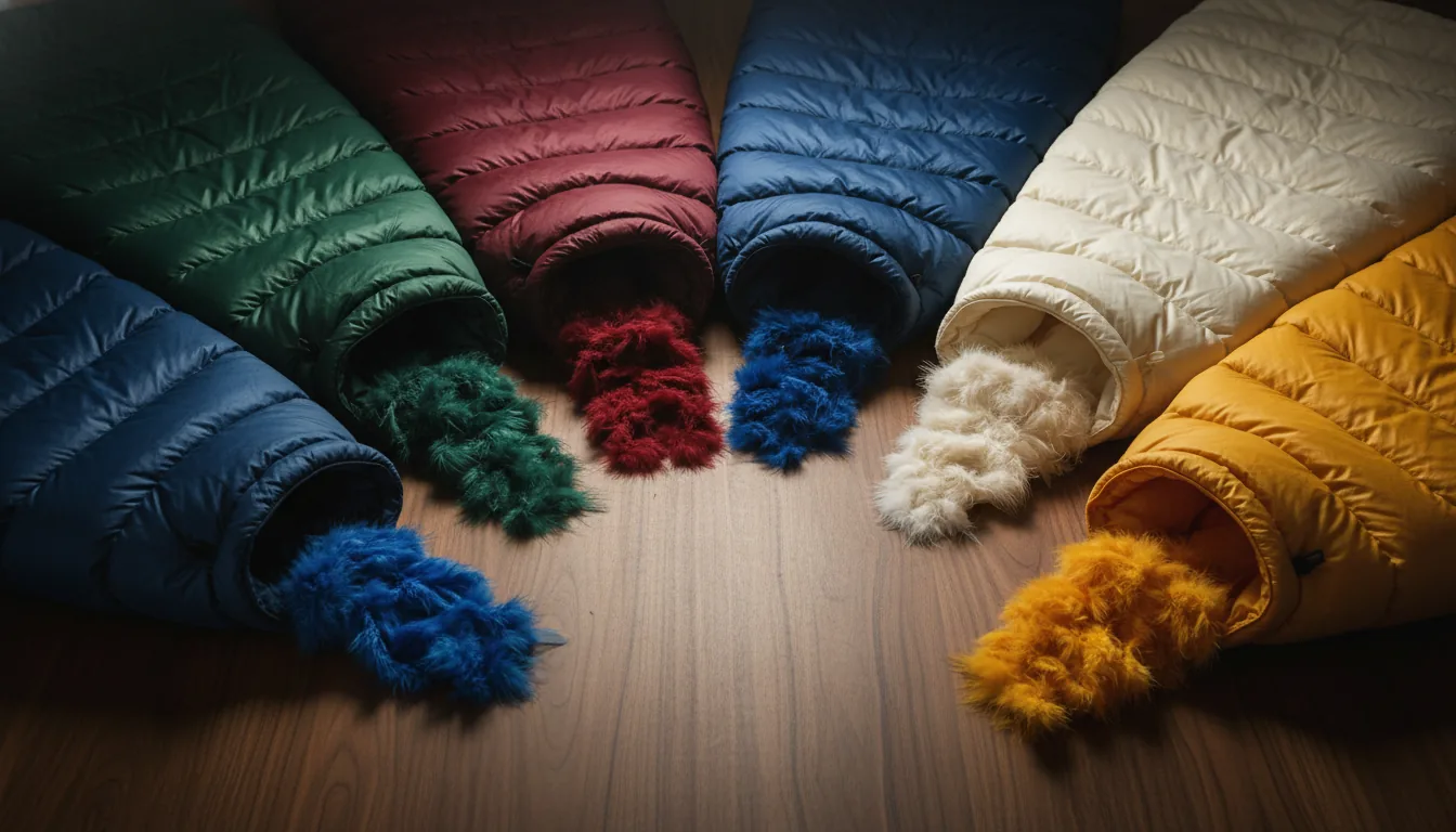 Saco de dormir de invierno en tienda con escarcha