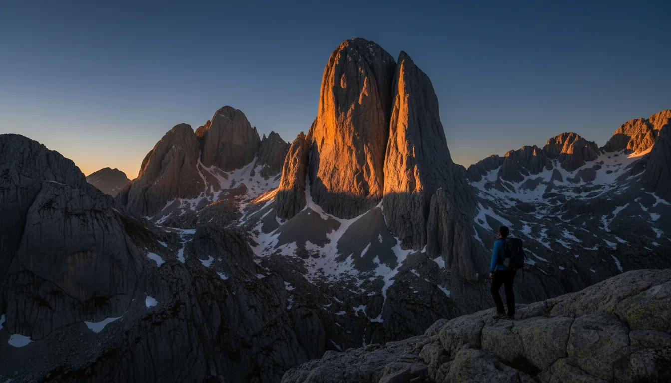 Tienda en circo glaciar de los Picos de Europa